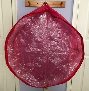 Plastic Vinyl 32” Holiday Wreath Garland Cover Storage Bag Zipper Enclosed - Picture 1 of 9