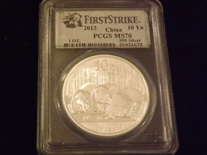 2013 10 Yn PANDA First Strike PCGS MS 70 - Picture 1 of 2
