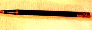 Lápiz mecánico de trabajo raro muy temprano "Bell System" negro esmaltado madera/cromo - Imagen 1 de 11