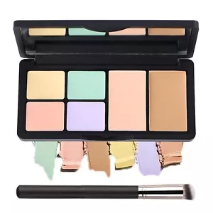 6 Colors Correcting Concealer Palette Makeup Cream Contour Palette with Brush... - Picture 1 of 9