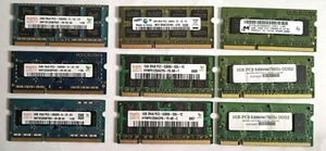 9x DDR2/DDR3 SODIMM RAM Lot - Picture 1 of 7