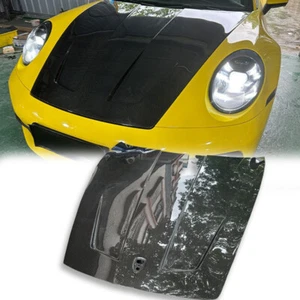 Tapa del capó delantero de fibra de carbono real del motor para Porsche 911 992 FXX E 2019-22 - Imagen 1 de 9