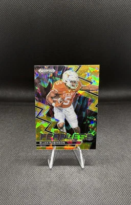 2023 Panini Prizm Draft Picks - Fearless Gold Ice Prizm #F-21 Bijan Robinson... - Image 1 of 2