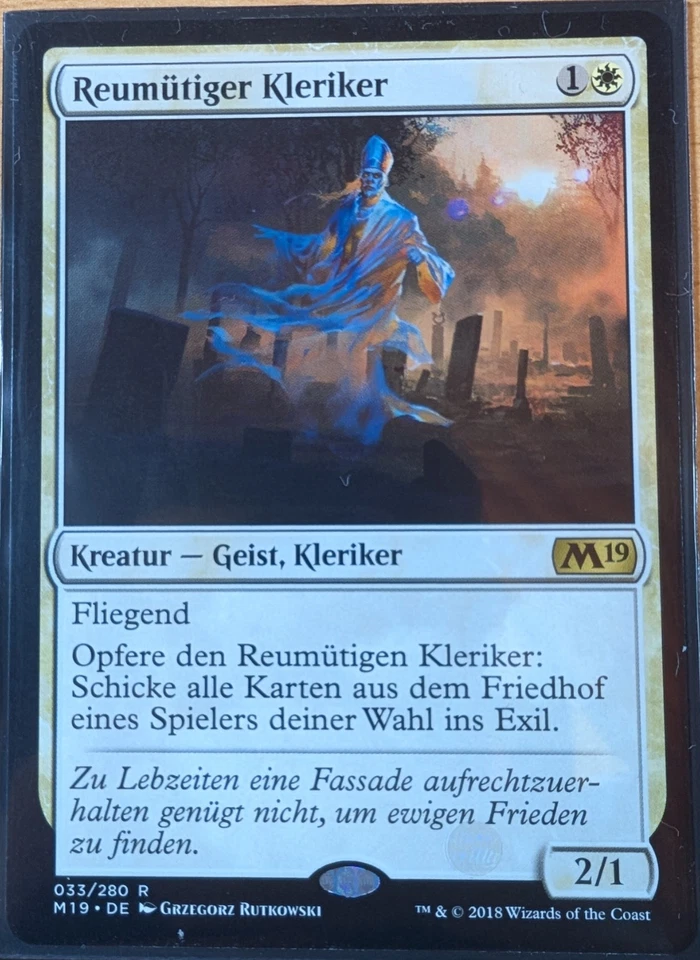 MTG | Reumütiger Kleriker / Remorseful Cleric | NM | DE | M19 033/280 - Bild 1 von 1
