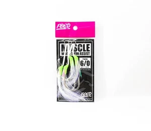 Feed FTAW-CH 6/0 Muscle White Twin Assist Hooks Size 6/0 2 set (5854) - Picture 1 of 6