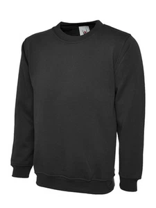 Uneek - Sweatshirt Kanak-Kanak - 50% Poliester 50% Kapas - Hitam - Saiz 11/13 T - Picture 1 of 1