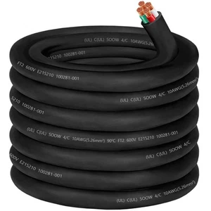 10/4 Wire 10AWG SOOW Wire 10 Gauge,10/4 Portable Power Cable 10 Gauge 4 Condu... - Picture 1 of 7