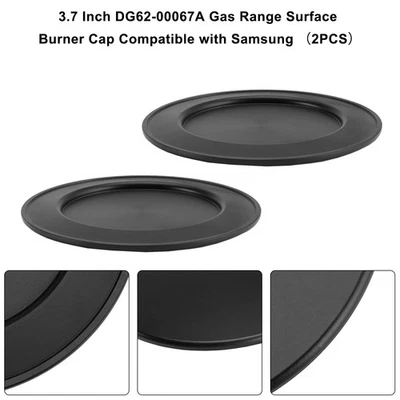 2X 3.7" DG62-00067A Gas Range Large Surface Burner Cap for Samsung AP5582107 B9 - Image 1 of 4