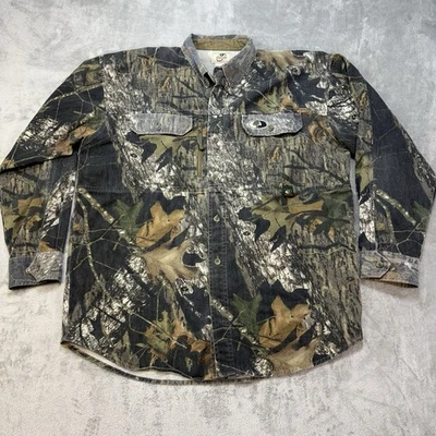 Mossy Oak Camo Break-Up Shirt Mens XL Long Sleeve Scent Stop Pro L/S Pocket Hunt - Image 1 of 4