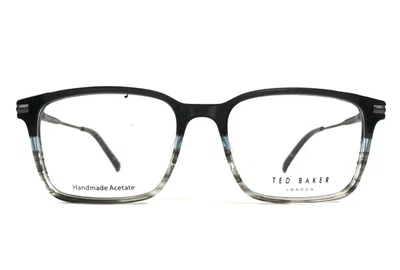 Ted Baker Eyeglasses Frames TM011 GRY Gray Black Rectangle Full Rim 53-17-140 Foto 1 de 4