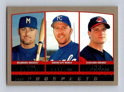 2000 Topps #208 Kevin Barker / Kit Pellow / Russell Branyan PROS, PR4000 sb1 - Image 1 of 2