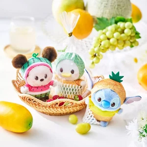 Disney JAPAN Urupocha Chan Summer Fruits Mickey Donald Stitch Mini Plush New - Picture 1 of 1