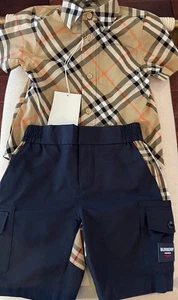 Burberry Boys Authentic  “Owen”shirt And “Hal” Shorts Size 4y NWT - Picture 1 of 15