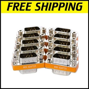 Reliable DB9 Null Modem Male to Male Adapters - 10 Pack for Easy Conversion - Picture 1 of 7