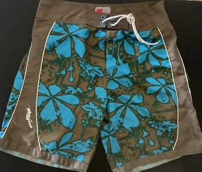 Bañador Mossimo Supply Co para hombre talla 34 azul verde estampado floral Foto 1 de 4