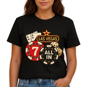 Camiseta Todo In Las Vegas, Camisa Algodón Unisex, Camisa de Juego, Camiseta Regalo Casino - Imagen 1 de 20