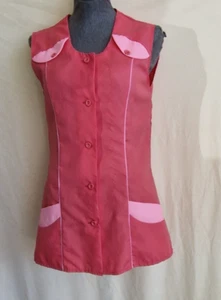 Nylon Dederon kittel schürze Vintage Gr. 36 Apron --Original 70er Jahre-- - Bild 1 von 9