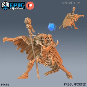 Skeleton King B | Epic Miniatures | RPG Wargaming miniatura impresa en 3D - Imagen 1 de 1