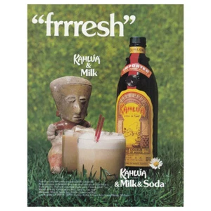 1981 Kahlua: Frrresh, Kahlua and Milk Vintage Print Ad - Picture 1 of 1