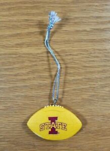 NCAA College Snowman with Hanging Charm and Rhinestones with College Logo Christmas Ornament Iowa State University Cyclones 