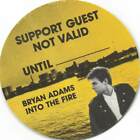 Bryan Adams Backstage Pass 1987 support en tissu jaune invité laissez-passer non valide var...
