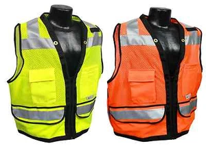 Chaleco topógrafo con cremallera Radians SV59Z Clase 2 HiVis Work Wear - Imagen 1 de 9