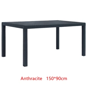 Poly Rattan Garden Table Outdoor Patio Balcony Dining Table Furniture Waterproof - Picture 1 of 48