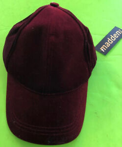 🧢 MADDEN NYC WOMENS BURGUNDY BASEBALL HAT - ONE SIZE - MSRP: $26.00 🧢