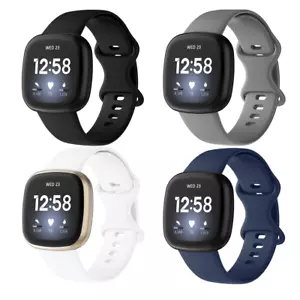 For Fitbit Versa 3 4 Sense Silicone Strap Wristband Replacement Watch Band Sport - Picture 1 of 16