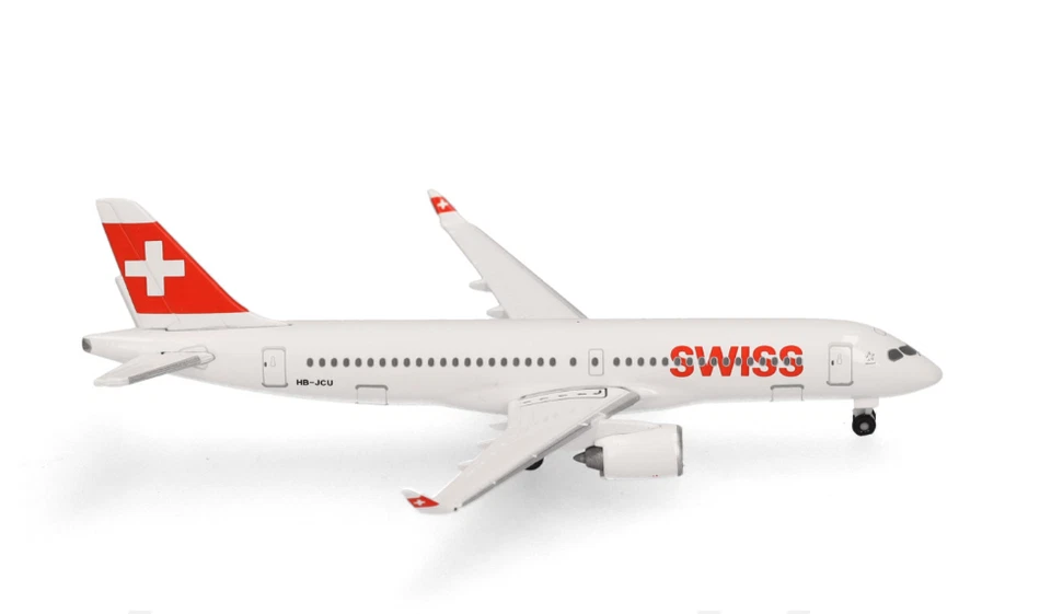 Herpa 532877-001 Swiss Int'l Airbus A220-300 reg. HB-JCU - 1 500 diecast