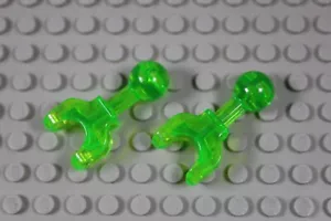 Lego 90611 Trans Neon Green Arm Leg Ball Jnt on Axle Ball Socket Short X 2 - Picture 1 of 1