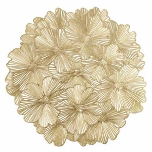 Tischset Untersetzer Platzset Tischmatte 38cm Platzmatte Dekoration rund gold - Bild 1 von 3