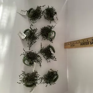 8 Neu mit Etikett Deborah Rhodos Serviettenringe grün Perlen Sprays perfekt! - Bild 1 von 5