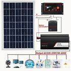 1000W Solar Power System 60A Charge Controller Inverter Kit Outdoor Generator US