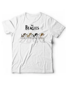 T Shirt Beagle Cani Gatti Animali Musica Londra Inghilterra Jude Submarine Funny - Imagen 1 de 5