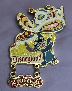 Disney STITCH Chinese New Year Of The Dragon 2006 LE 1500 DLR Pin Dangle MINT - Picture 1 of 3
