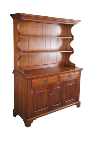 Early American Shop Cherry China Cabinet Country Hutch Cupboard 72" Cover