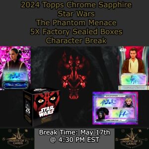 Yoda  2024 Star Wars Topps Chrome Sapphire 5X Box Break 4