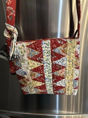 Bolso Cartera Donna Sharp Hipster Acolchado Rojo Amarillo Floral Nuevo con Etiquetas Foto 1 de 4