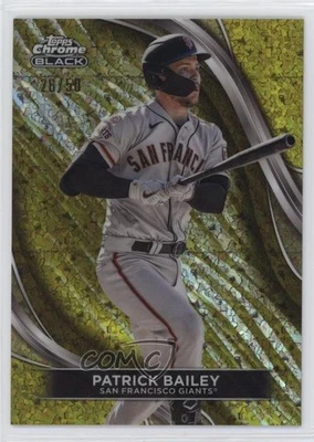 2024 Topps Chrome Black Gold Mini-Diamond Refractor /50 Patrick Bailey #59 - Image 1 of 2