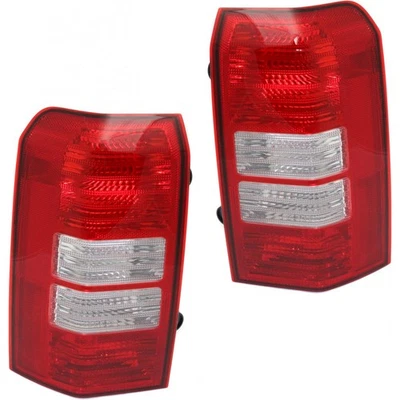 For 2007 Jeep Patriot Tail Light Assembly Driver and Passenger Side Pair - Image 1 of 4