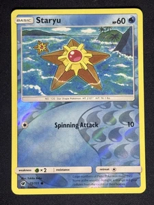 Staryu 15/111 Holograma Inverso SM - Tarjeta Pokémon Invasión Carmesí Juego de Cartas Coleccionables - Imagen 1 de 2