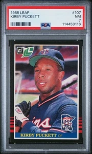 Hoja Kirby Puckett Rookie 1985 #107 PSA 7 casi nuevo Donruss Minnesota Twins radiocontrol - Imagen 1 de 2