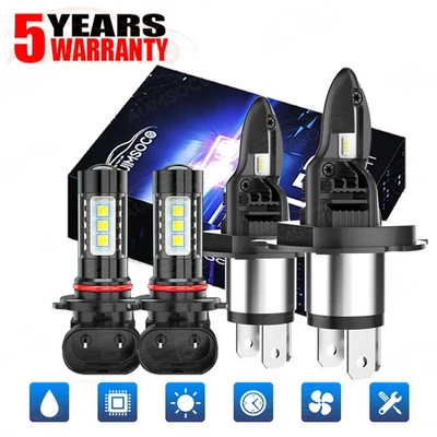 For Subaru Forester 1998-2002 Combo LED Headlight Kit High/Low+Fog Light Bulbs - Image 1 of 4