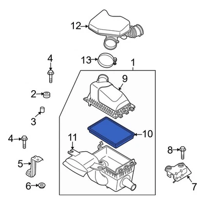 For Mazda 6 2009-2013 Mazda CY0113Z40A Engine Air Filter - Image 1 of 3