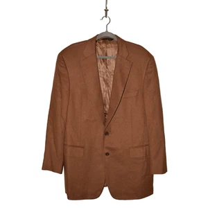 Chaqueta Blazer SAMUELSOHN $1195 Lana Seda Cachemira 2 Botones Marrón Para Hombre 44 Larga - Imagen 1 de 6