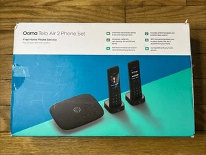 Ooma Telo Air 2 Internet Home Phone Service with 2 Cordless Handsets NEW - Photo 1/7