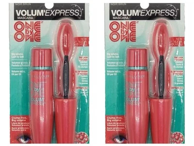 2 Pack Maybelline VolumExpress Mascara One By One 256 Brownish Black - Image 1 of 2