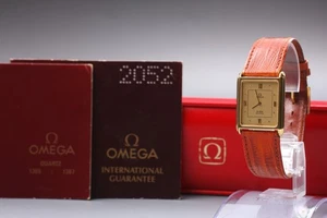 Vintage " comme-Est / Boîte " OMEGA De Ville Cal.1365 Or Romain Quartz Montre - Photo 1/13