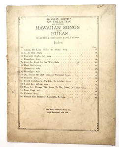 Antique 1912 Collection of 16 Hawaiian Songs and Hulas Music Song Book - Picture 1 of 11
